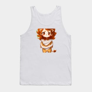 Cute Lion Drawing Tank Top